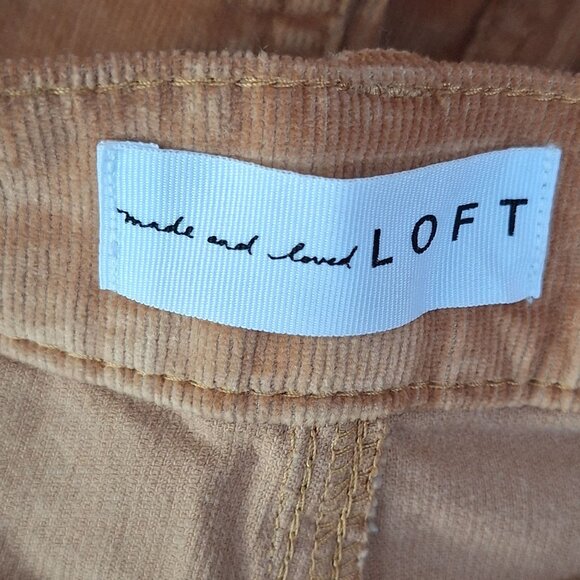 Ann Taylor Loft corduroy tan pants size 27/4 - Picture 4 of 5